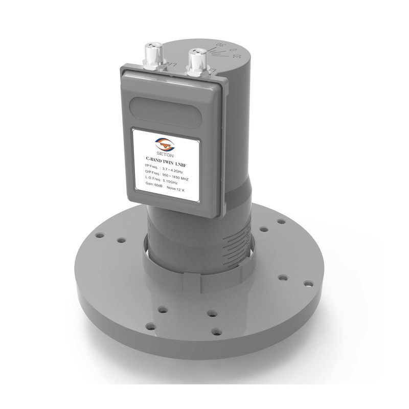 TVRO LNBF Universal C Band Twin LNB ST-C12A with 3.7-4.2GHz Input Frequency 5.15GHz L.O. and 950-1450MHz Output