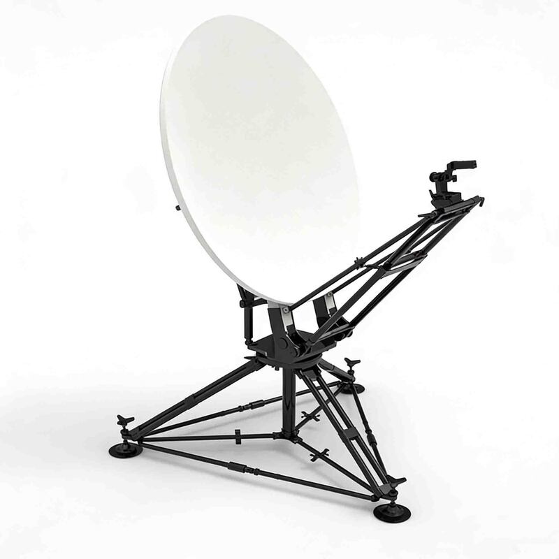 1.8m Carbon Fiber Manual Offset Flyaway VSAT Antenna - 98kg Tripod Type for Rapid Deployment