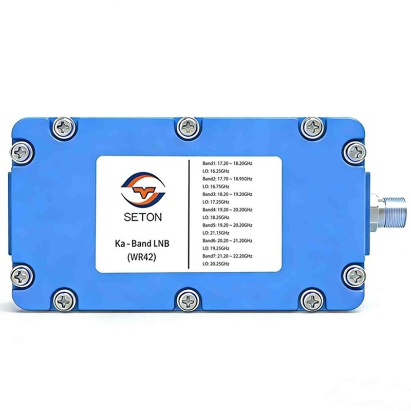 VSAT LNB WR42 with 17.6-26.7GHz Frequency Range, 5G Interference Rejection and 1.6dB Low Noise Figure for KA Band Systems
