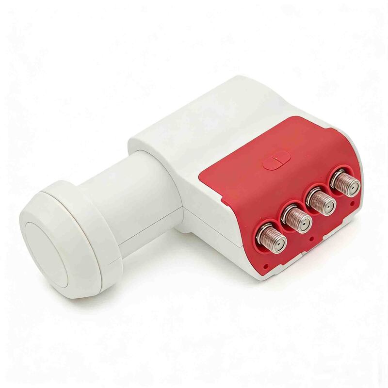 Universal Quad LNBF with Quad Independent Outputs for Full Ku-Band Coverage 10.7-12.75GHz and Ultra-Low Noise 0.5dB